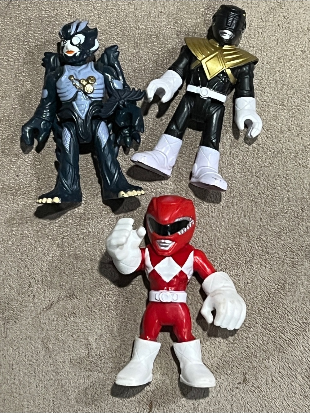 Power Ranger Red, Black & Dark Blue Figure Trio - Power Ranger Brand